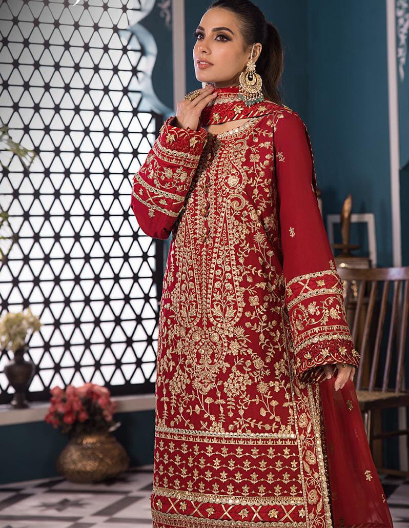 Asim Jofa AJFI-10 – Rose Petal Embroidered Luxury Lawn 3Pc